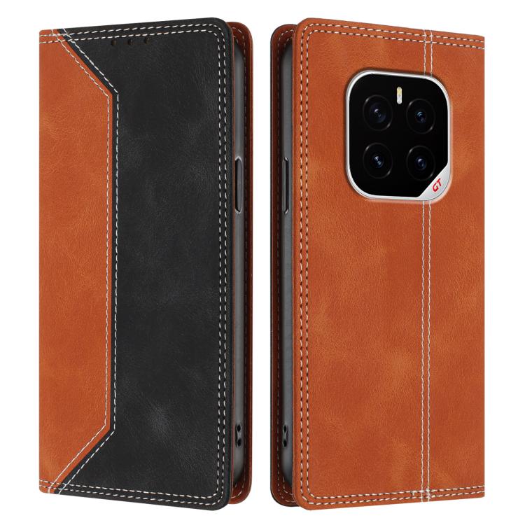 For Honor GT Pro Skin Feel Two-tone RFID Blocking Vegan Leather Phone Case