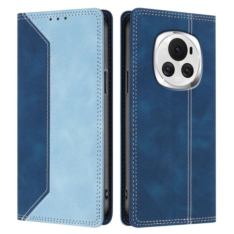 For Honor Magic6 Skin Feel Two-tone RFID Blocking Vegan Leather Phone Case