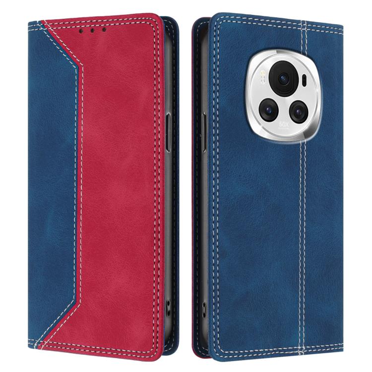 For Honor Magic6 Skin Feel Two-tone RFID Blocking Vegan Leather Phone Case