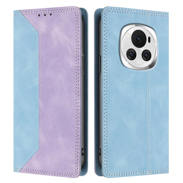 For Honor Magic6 Skin Feel Two-tone RFID Blocking Vegan Leather Phone Case