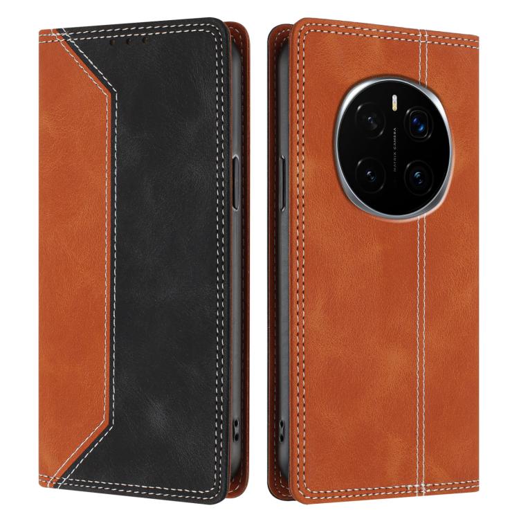 For Honor Magic7 Skin Feel Two-tone RFID Blocking Vegan Leather Phone Case