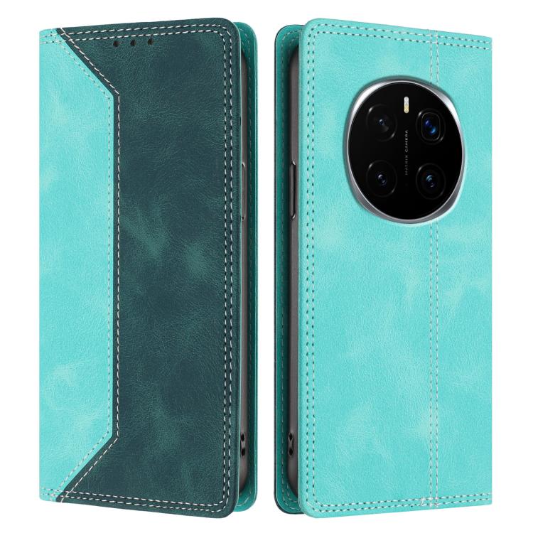 For Honor Magic7 Pro Skin Feel Two-tone RFID Blocking Vegan Leather Phone Case