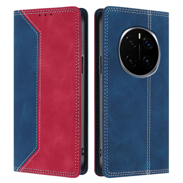 For Honor Magic7 Pro Skin Feel Two-tone RFID Blocking Vegan Leather Phone Case
