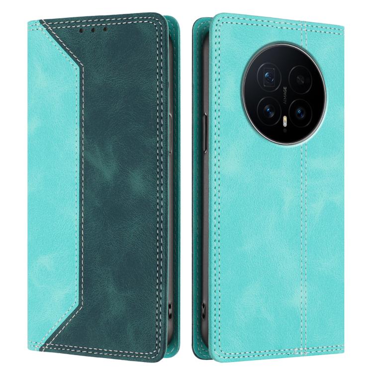 For Honor Magic8 Skin Feel Two-tone RFID Blocking Vegan Leather Phone Case