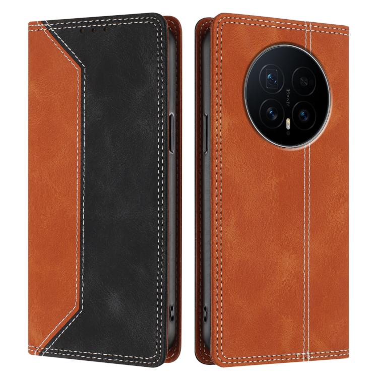 For Honor Magic8 Skin Feel Two-tone RFID Blocking Vegan Leather Phone Case