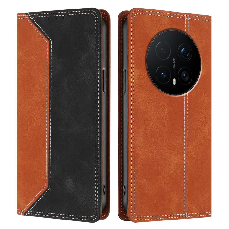 For Honor Magic8 Pro Skin Feel Two-tone RFID Blocking Vegan Leather Phone Case