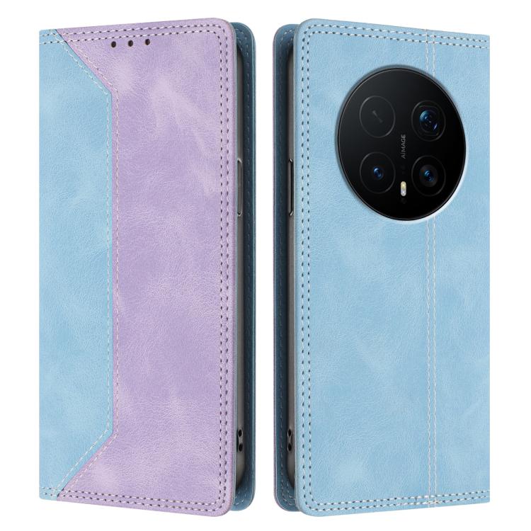 For Honor Magic8 Pro Skin Feel Two-tone RFID Blocking Vegan Leather Phone Case