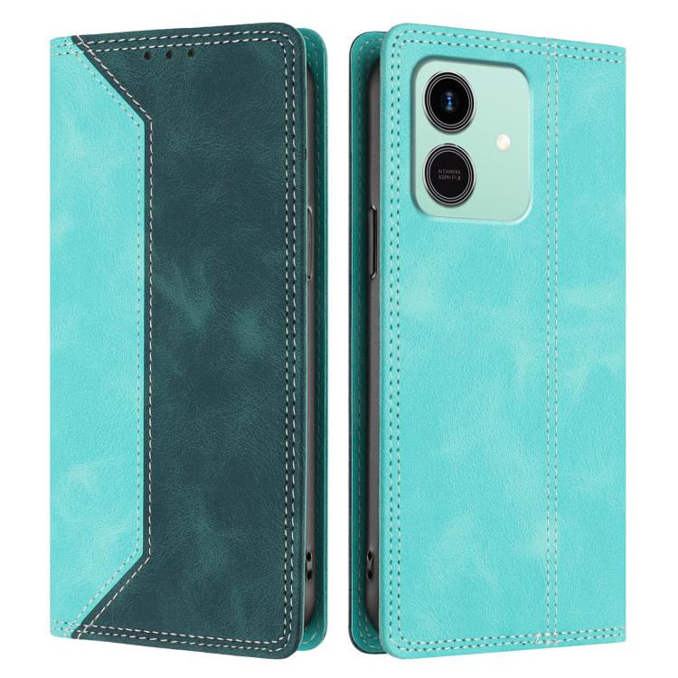 For Honor Play10 4G Skin Feel Two-tone RFID Blocking Vegan Leather Phone Case
