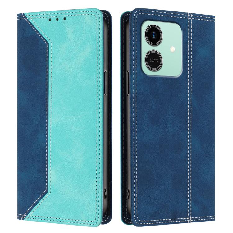For Honor Play10 4G Skin Feel Two-tone RFID Blocking Vegan Leather Phone Case