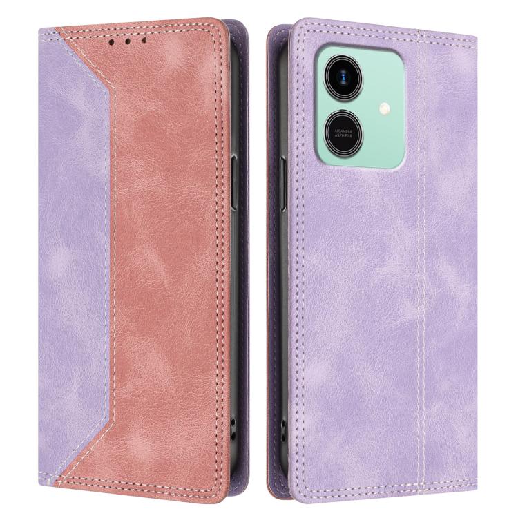 For Honor Play10 4G Skin Feel Two-tone RFID Blocking Vegan Leather Phone Case