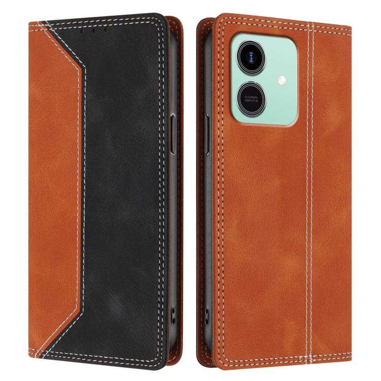 For Honor Play10 4G Skin Feel Two-tone RFID Blocking Vegan Leather Phone Case