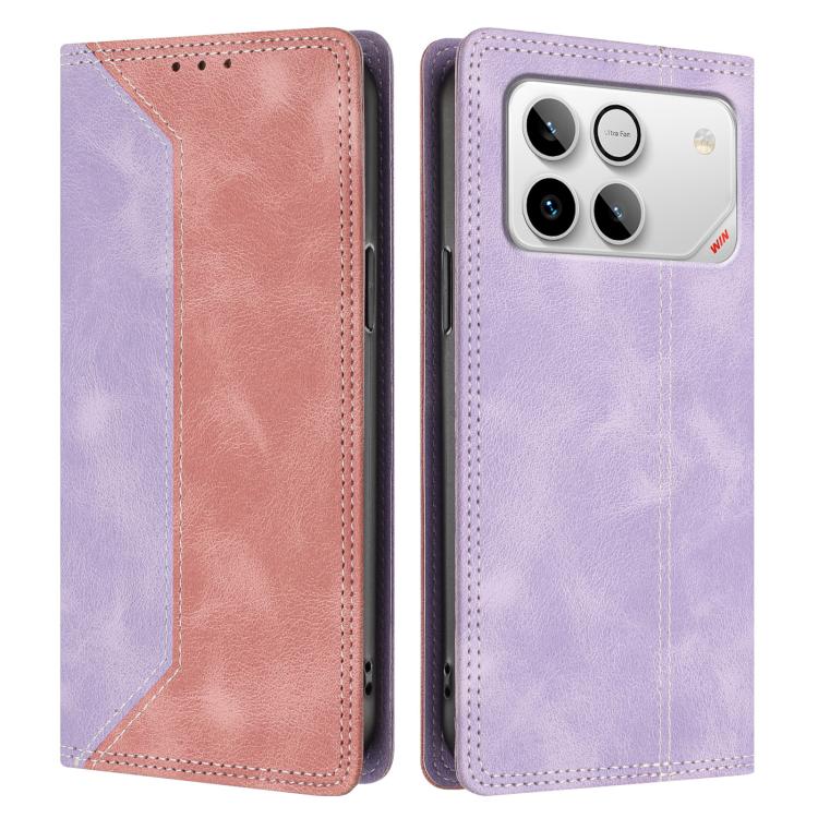 For Honor Win 5G Skin Feel Two-tone RFID Blocking Vegan Leather Phone Case
