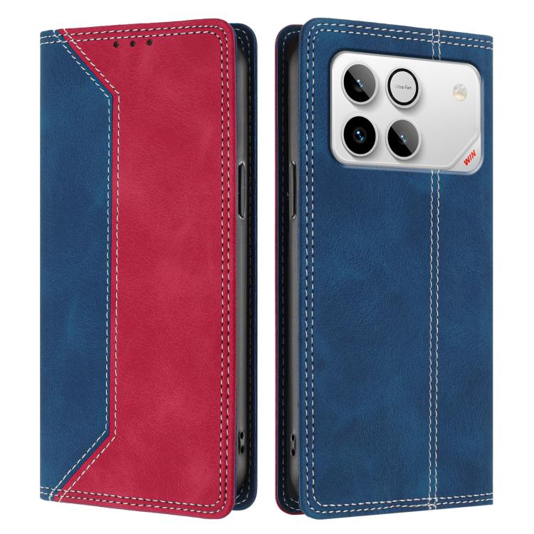 For Honor Win 5G Skin Feel Two-tone RFID Blocking Vegan Leather Phone Case