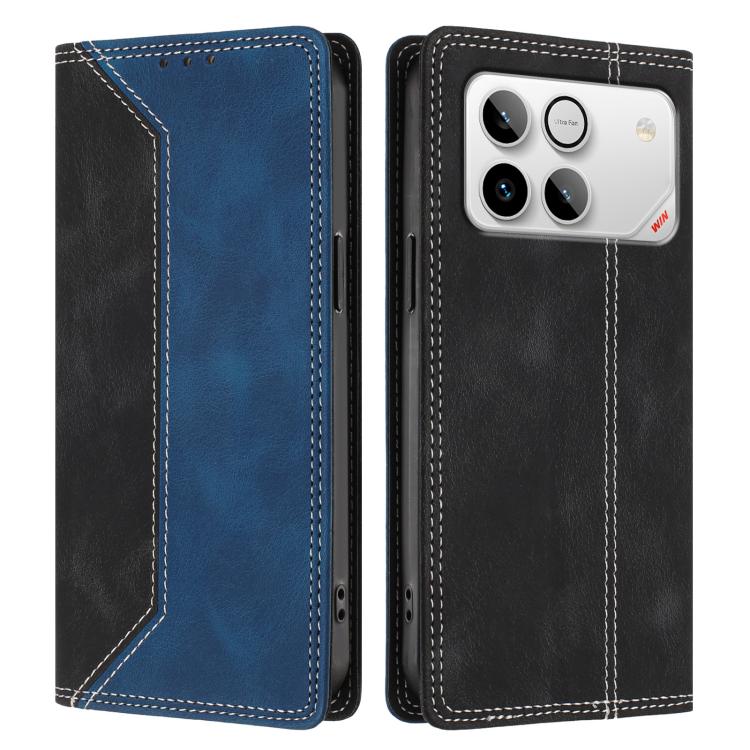 For Honor Win 5G Skin Feel Two-tone RFID Blocking Vegan Leather Phone Case