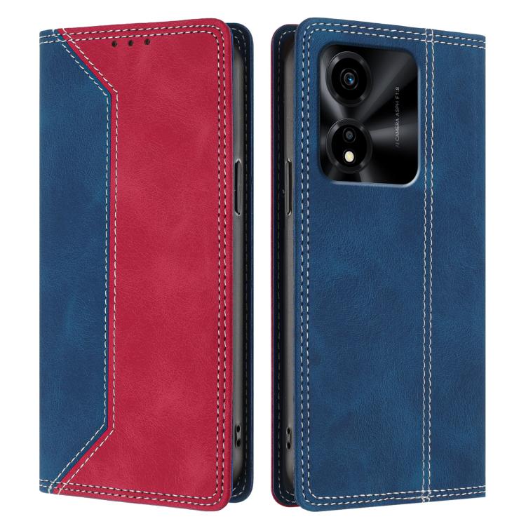 For Honor X5c Plus Skin Feel Two-tone RFID Blocking Vegan Leather Phone Case