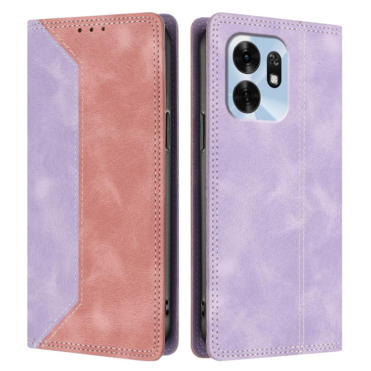 For Honor X6d 5G Skin Feel Two-tone RFID Blocking Vegan Leather Phone Case