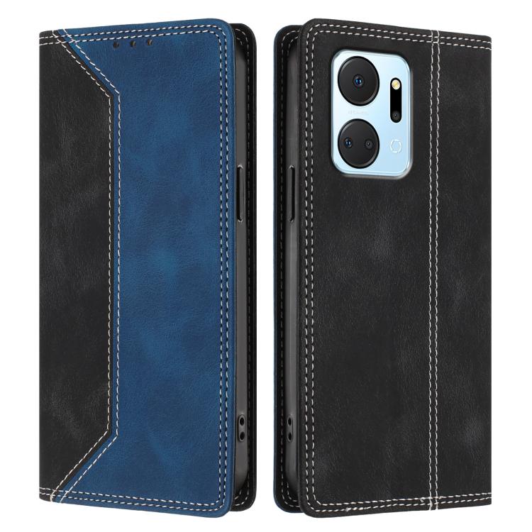 For Honor X7a 4G / Play7T 5G Skin Feel Two-tone RFID Blocking Vegan Leather Phone Case