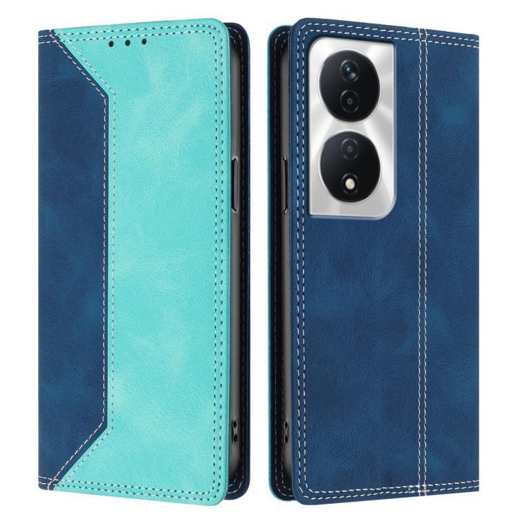 For Honor X7b 4G / 5G / 90 Smart 5G Skin Feel Two-tone RFID Blocking Vegan Leather Phone Case