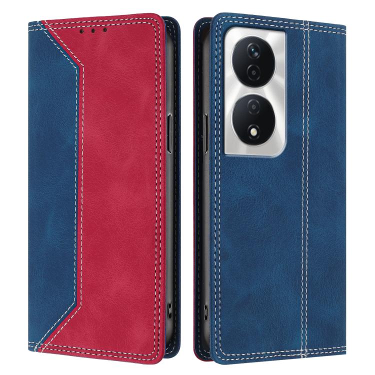 For Honor X7b 4G / 5G / 90 Smart 5G Skin Feel Two-tone RFID Blocking Vegan Leather Phone Case