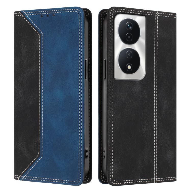 For Honor X7b 4G / 5G / 90 Smart 5G Skin Feel Two-tone RFID Blocking Vegan Leather Phone Case