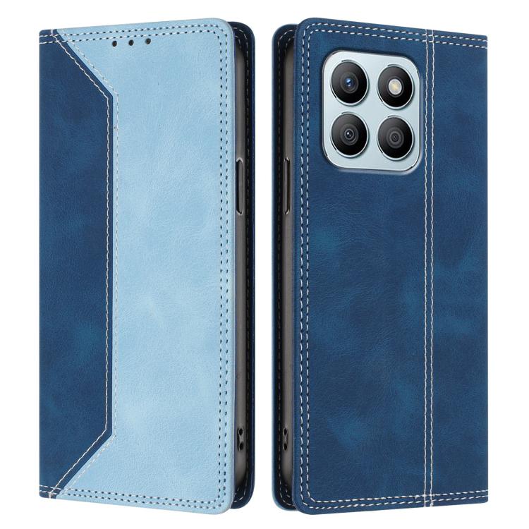 For Honor X8b 4G Skin Feel Two-tone RFID Blocking Vegan Leather Phone Case