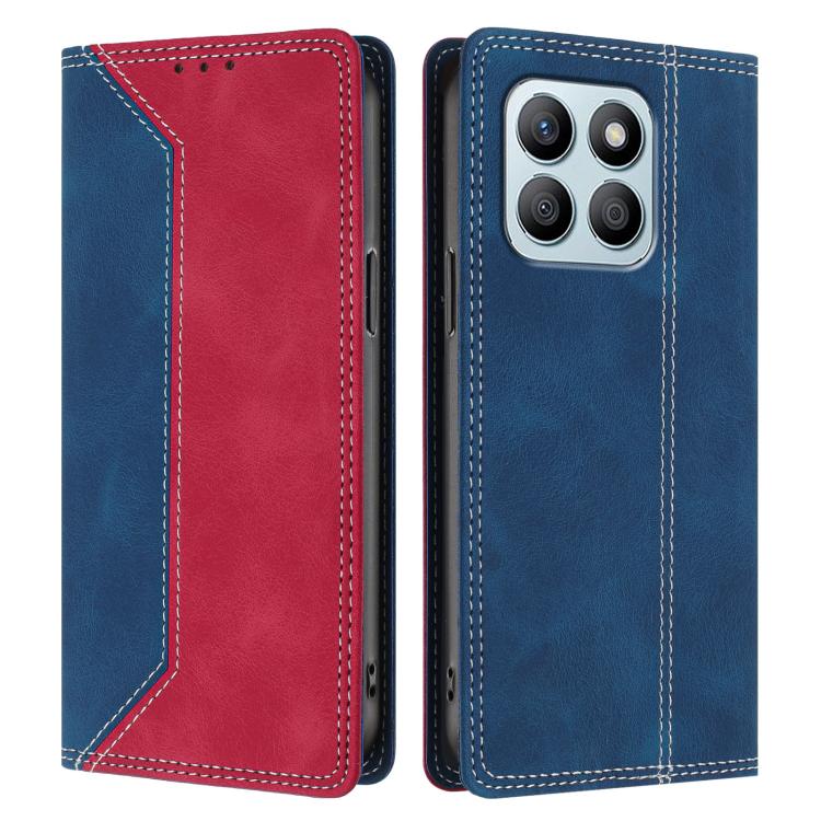 For Honor X8b 4G Skin Feel Two-tone RFID Blocking Vegan Leather Phone Case
