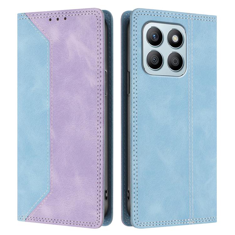 For Honor X8b 4G Skin Feel Two-tone RFID Blocking Vegan Leather Phone Case