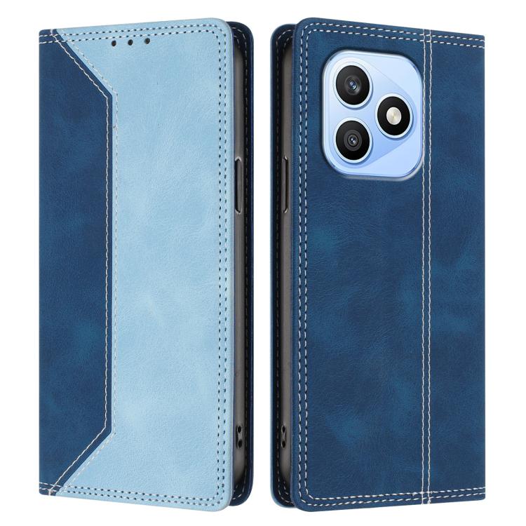 For Honor X8d 4G Skin Feel Two-tone RFID Blocking Vegan Leather Phone Case