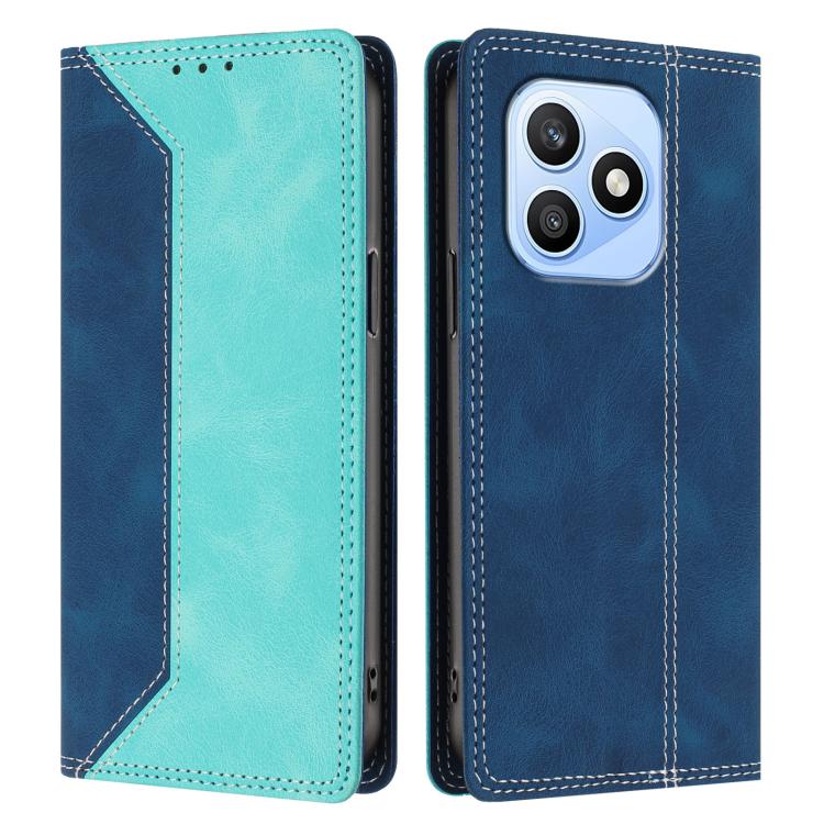 For Honor X8d 4G Skin Feel Two-tone RFID Blocking Vegan Leather Phone Case