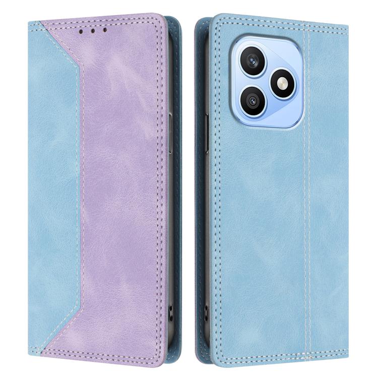 For Honor X8d 4G Skin Feel Two-tone RFID Blocking Vegan Leather Phone Case