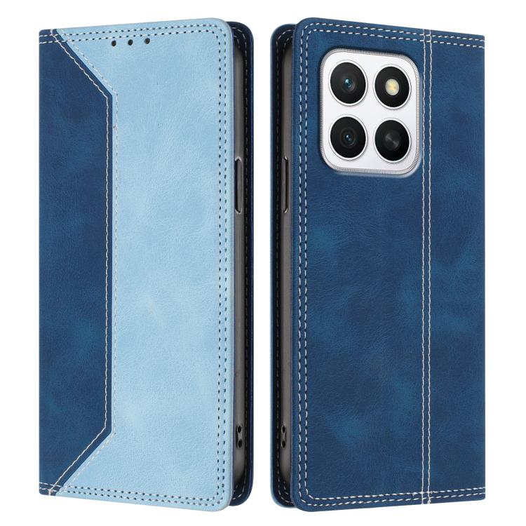 For Honor X8c Skin Feel Two-tone RFID Blocking Vegan Leather Phone Case