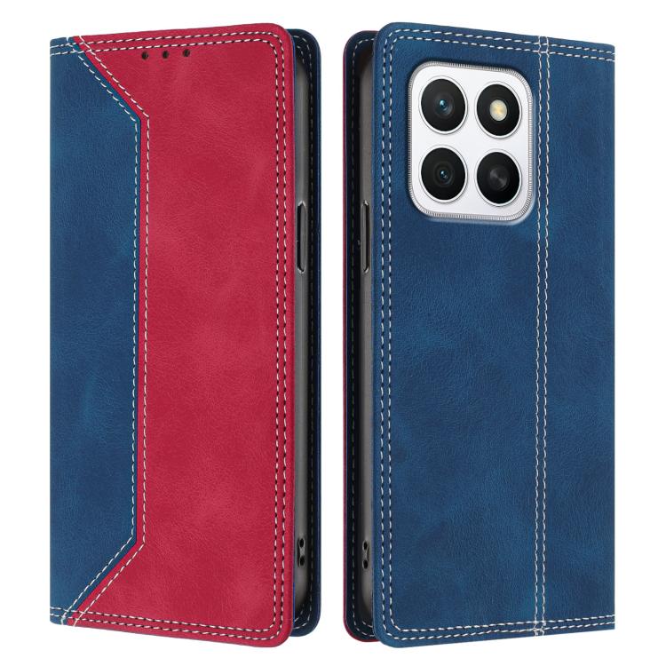 For Honor X8c Skin Feel Two-tone RFID Blocking Vegan Leather Phone Case