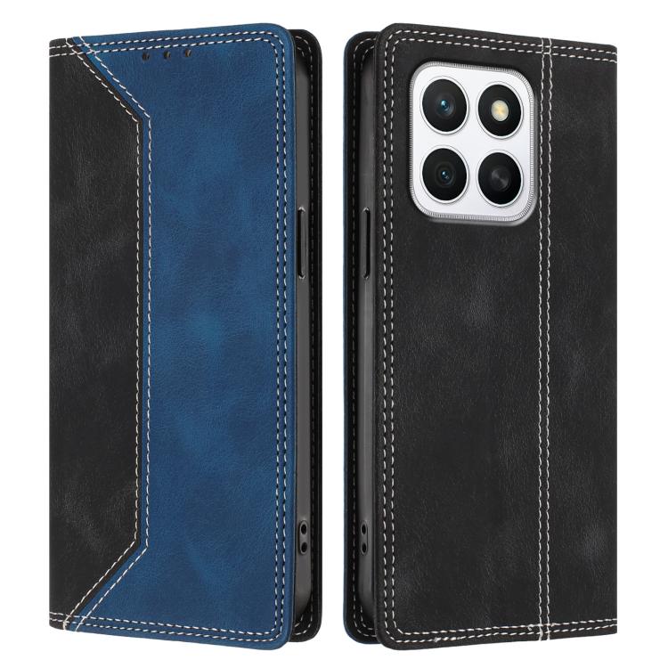 For Honor X8c Skin Feel Two-tone RFID Blocking Vegan Leather Phone Case