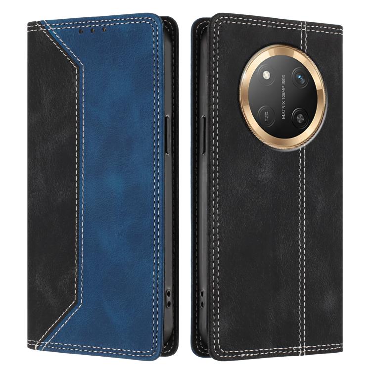 For Honor X9c / Magic7 Lite Skin Feel Two-tone RFID Blocking Vegan Leather Phone Case