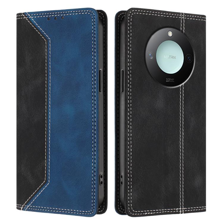 For Honor X9c Smart Skin Feel Two-tone RFID Blocking Vegan Leather Phone Case