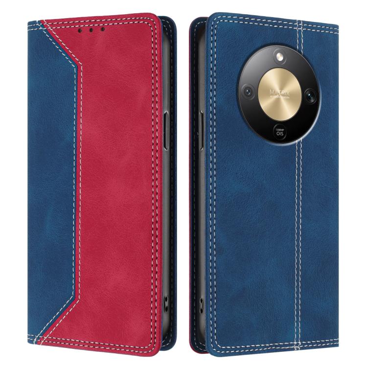 For Honor X9d / Magic 8 Lite / X70 5G Skin Feel Two-tone RFID Blocking Vegan Leather Phone Case