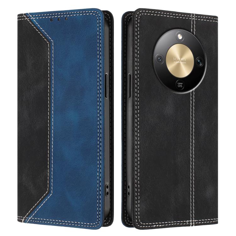 For Honor X9d / Magic 8 Lite / X70 5G Skin Feel Two-tone RFID Blocking Vegan Leather Phone Case