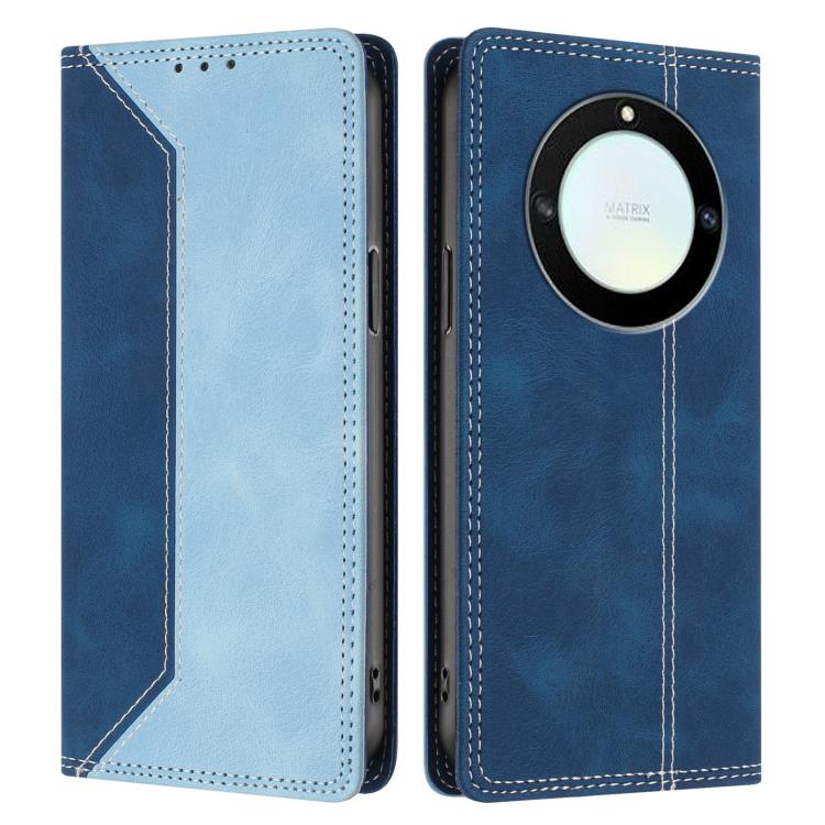 For Honor X40 5G / X9a / Magic5 Lite Skin Feel Two-tone RFID Blocking Vegan Leather Phone Case