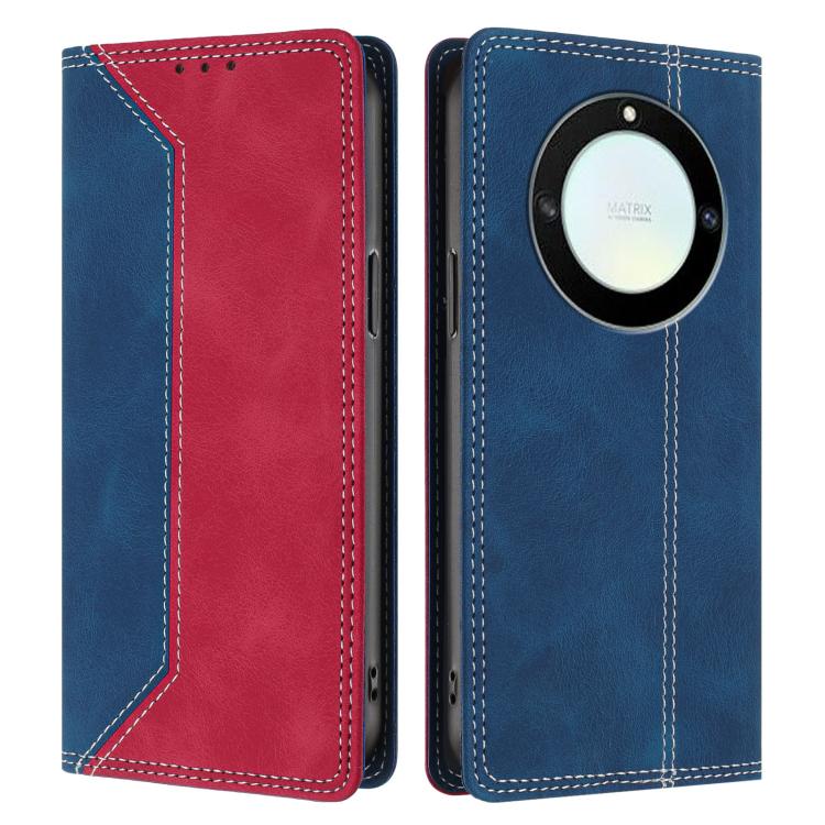 For Honor X40 5G / X9a / Magic5 Lite Skin Feel Two-tone RFID Blocking Vegan Leather Phone Case