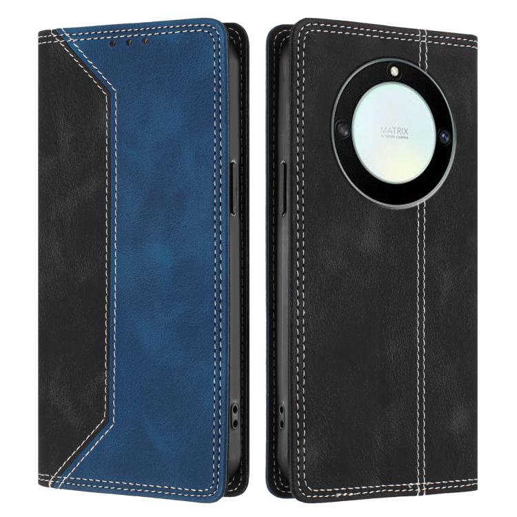 For Honor X40 5G / X9a / Magic5 Lite Skin Feel Two-tone RFID Blocking Vegan Leather Phone Case
