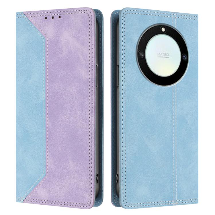 For Honor X40 5G / X9a / Magic5 Lite Skin Feel Two-tone RFID Blocking Vegan Leather Phone Case