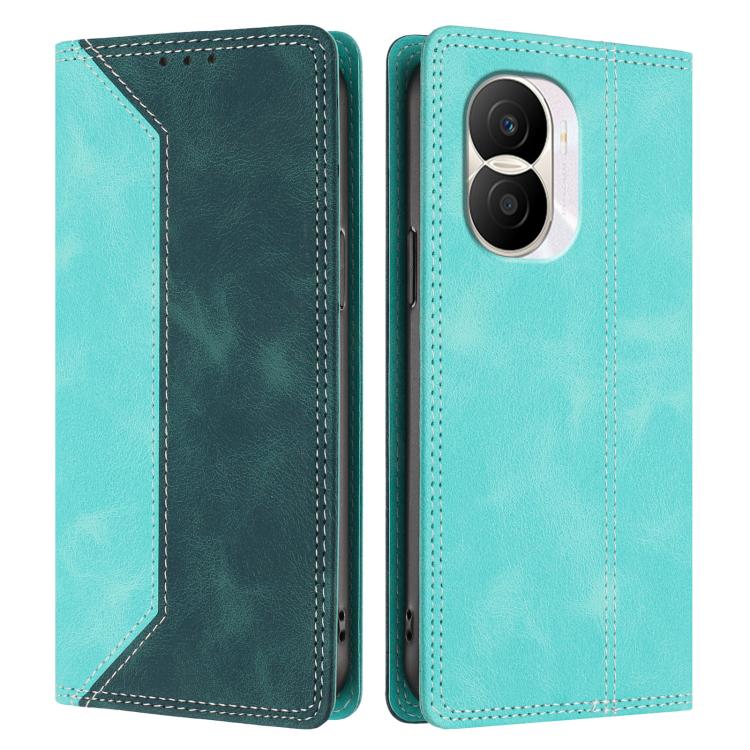 For Honor X40i Skin Feel Two-tone RFID Blocking Vegan Leather Phone Case