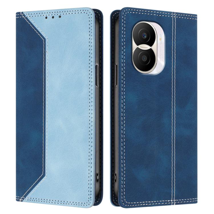 For Honor X40i Skin Feel Two-tone RFID Blocking Vegan Leather Phone Case
