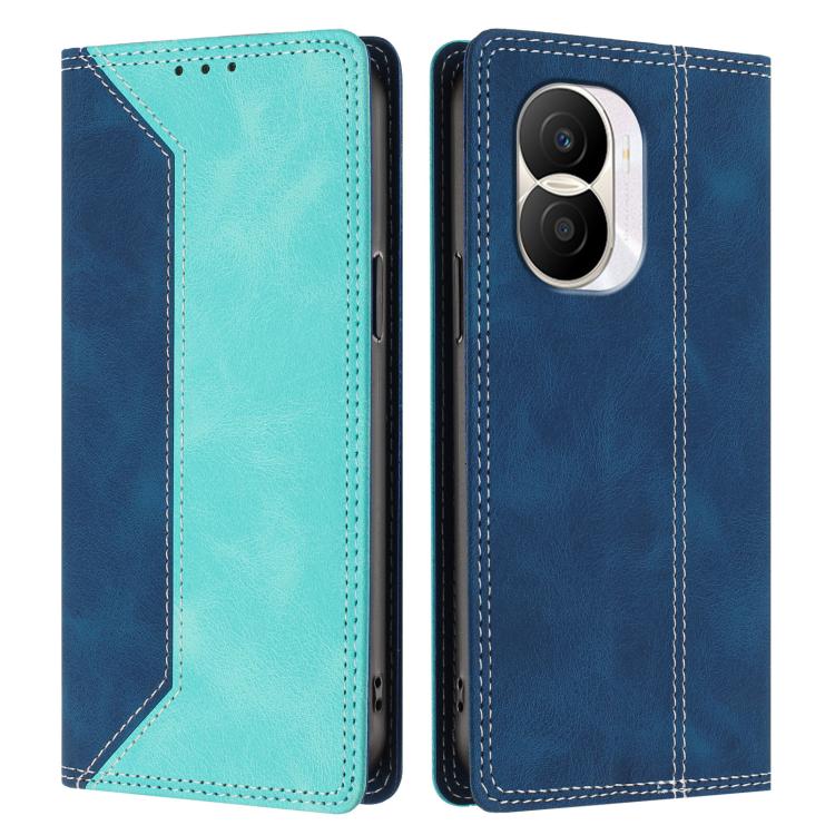 For Honor X40i Skin Feel Two-tone RFID Blocking Vegan Leather Phone Case