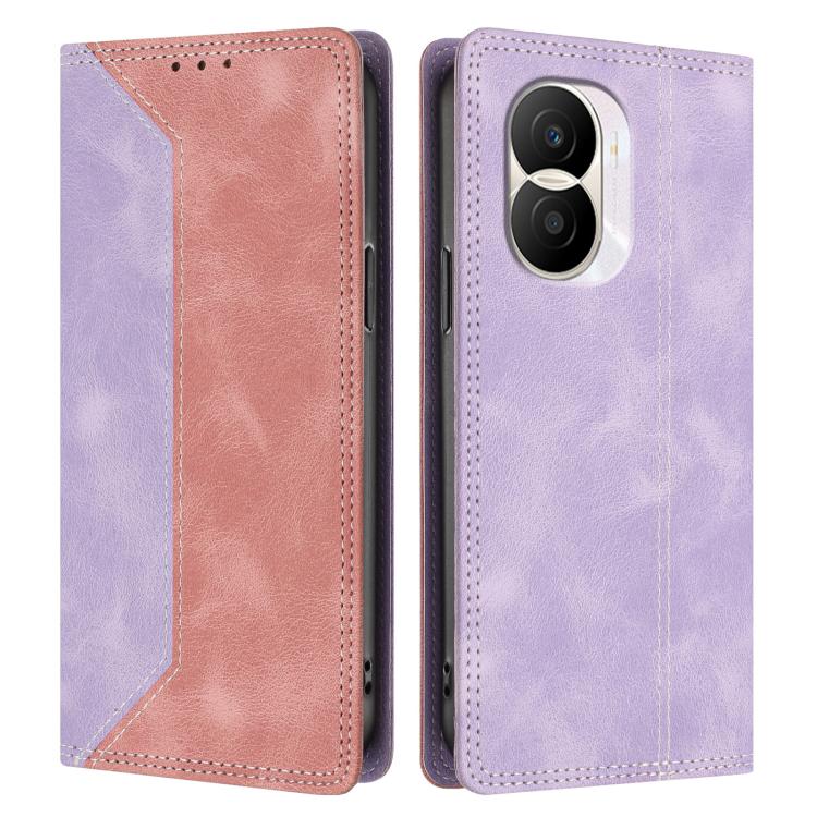 For Honor X40i Skin Feel Two-tone RFID Blocking Vegan Leather Phone Case