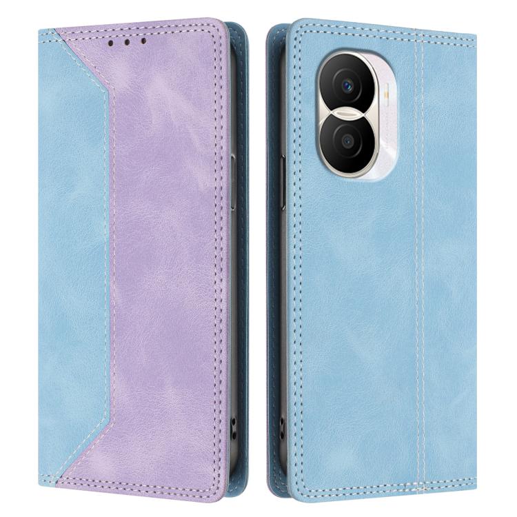 For Honor X40i Skin Feel Two-tone RFID Blocking Vegan Leather Phone Case