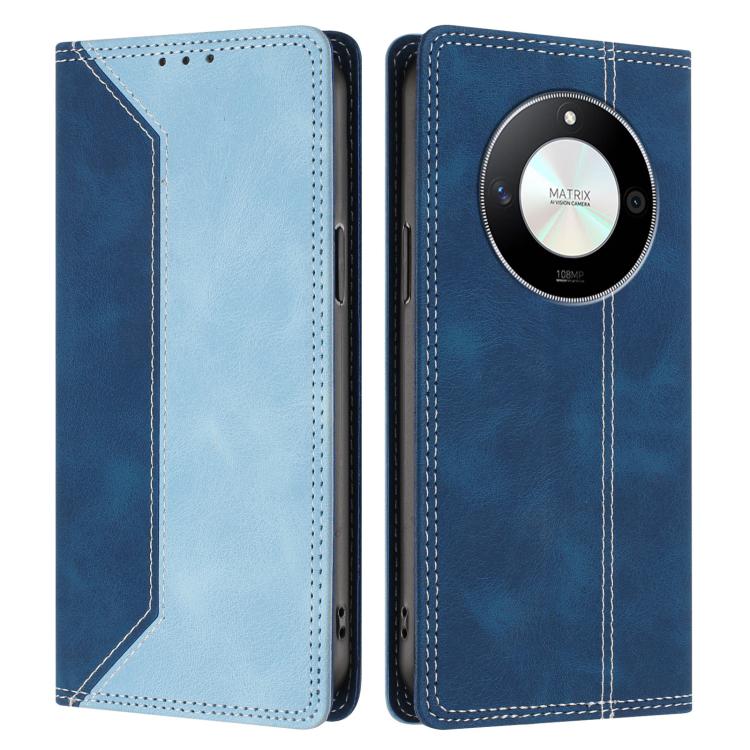 For Honor Magic6 Lite / X9b 5G Skin Feel Two-tone RFID Blocking Vegan Leather Phone Case