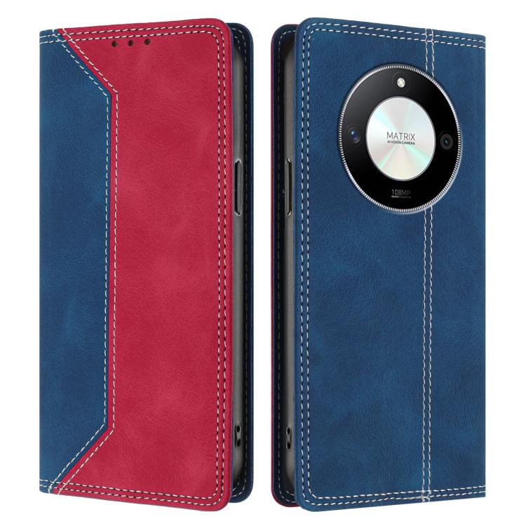 For Honor Magic6 Lite / X9b 5G Skin Feel Two-tone RFID Blocking Vegan Leather Phone Case
