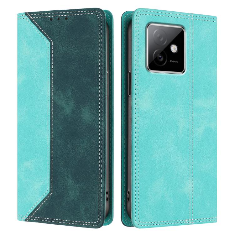 For Honor X60 GT Skin Feel Two-tone RFID Blocking Vegan Leather Phone Case