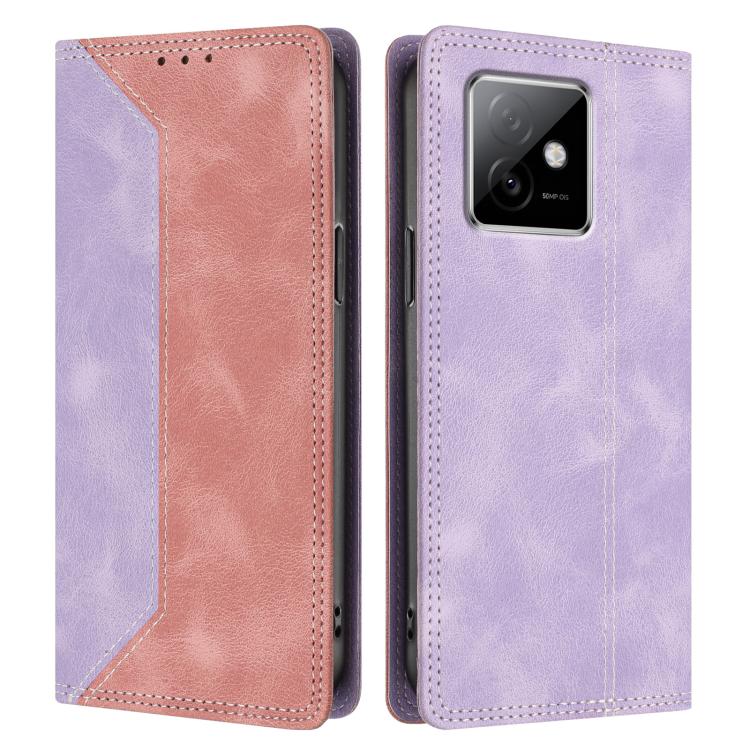 For Honor X60 GT Skin Feel Two-tone RFID Blocking Vegan Leather Phone Case